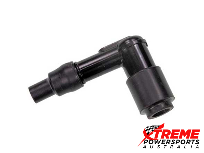 thumbnail interactive-video image 1 of NGK LB05FP 90-Degree Spark Plug Resistor Cap – For Honda, Kawasaki, Suzuki, Yamaha 1 of 2