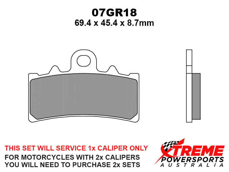 KTM Duke 390 1315 Brembo Sintered Racing Front Brake Pads 07GR18SC