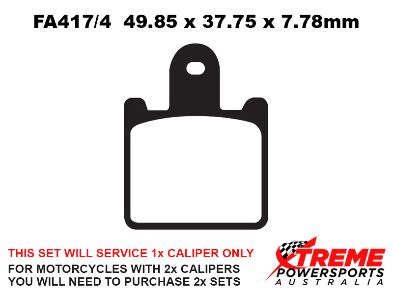 Kawasaki ZX6R 0716 EBC HH Sintered Front Brake Pads, FA417/4HH
