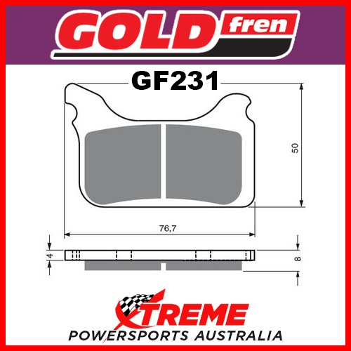 Sintered For Aprilia SXV 450 Supermoto Front RH Goldfren GP5 2006-2010 Brake Pad Sintered For Aprilia SXV 450 Supermoto Front RH Goldfren GP5 2006-2010 Brake Pad