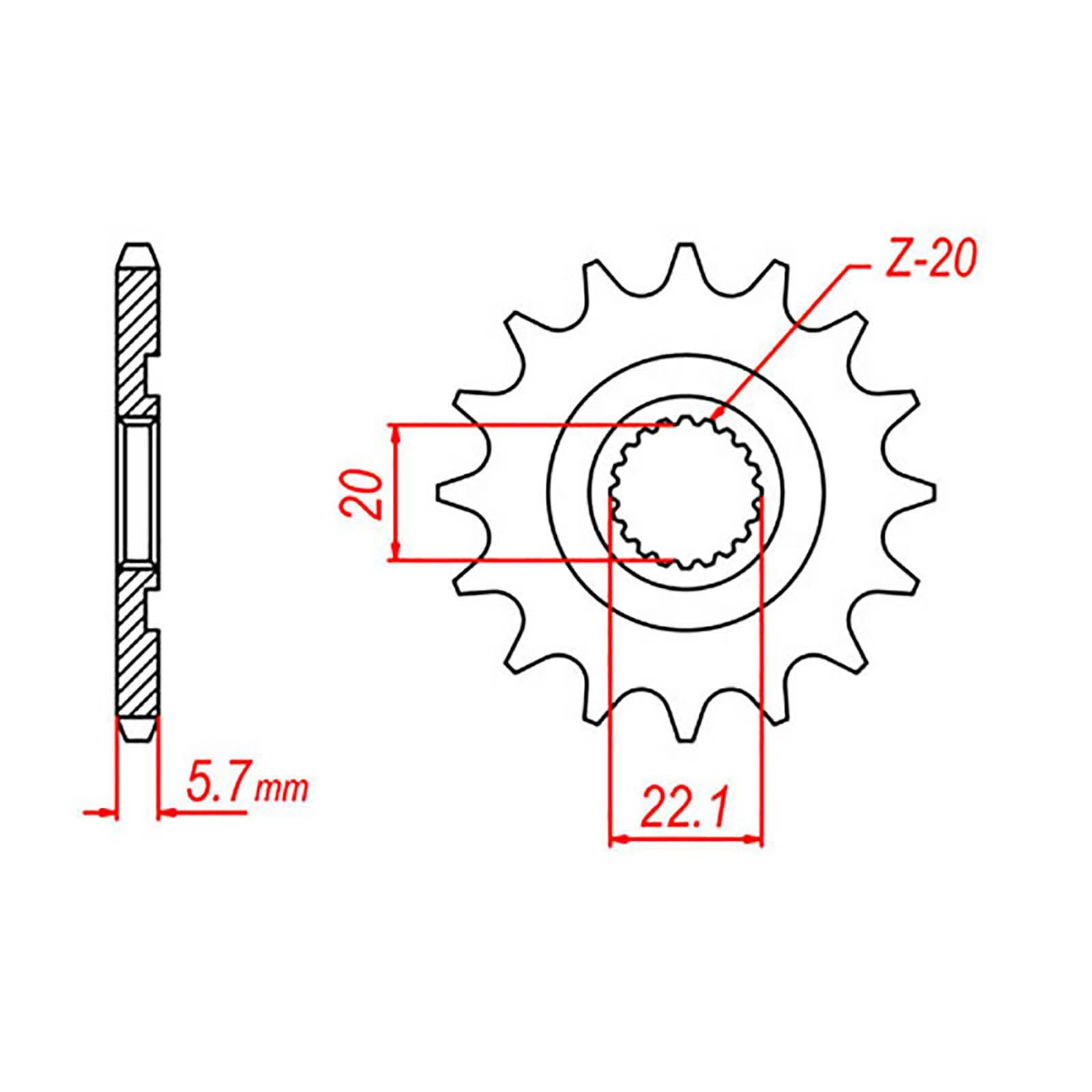 Wr250r shop front sprocket