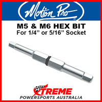 Motion Pro M5 and M6 Hex Bit, fits 1/4" or 5/16" Hex Socket 08-080163