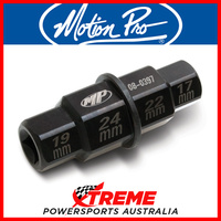 Motion Pro Chrome-Moly Hex Axle Tool, 17,19,22 and 24mm. 3/8" Drive 08-080397