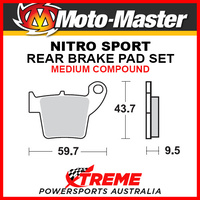 Moto-Master Husqvarna FC450 2014-2018 Nitro Sport Sintered Medium Rear Brake Pad 094422