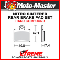 Moto-Master Husqvarna TC85 Big Wheel 14-18 Nitro Sintered Hard Rear Brake Pad 096721