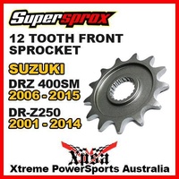 SUPERSPROX FRONT SPROCKET 12T For Suzuki DRZ 400SM DRZ400SM 06-2015 DRZ250 250 01-14