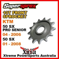 SUPERSPROX FRONT SPROCKET 10T 50SX PRO SENIOR 2004-2006 50 SX SX50 2001-2008 MX