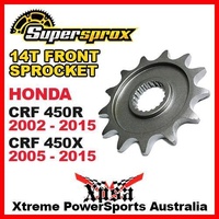 SUPERSPROX FRONT SPROCKET 14T HONDA CRF 450R CRF450R 02-15 CRF450X 450X 05-15