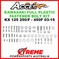 Accel Kawasaki KX 250F 2004-2012 Full Plastic Fastener Bolt Kit 10.BKF-301