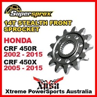 SUPERSPROX FRONT SPROCKET STEALTH 14T CRF 450R CRF450R 02-15 CRF450X 450X 05-15