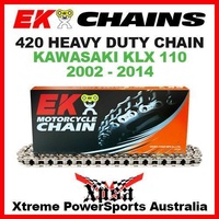 EK MX HEAVY DUTY 420 GREY CHAIN KAWASAKI KLX 110 KLX100 02-2014 TRAIL MOTOCROSS
