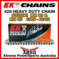 EK MX HEAVY DUTY 428 GREY CHAIN For Suzuki RM 80 85 RM80 RM85 1989-2015 MOTOCROSS