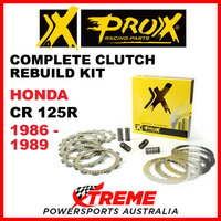 ProX Honda CR125R CR 125R 1986-1989 Complete Clutch Rebuild Kit 16.CPS12086