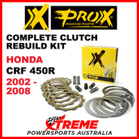 ProX Honda CRF450R CRF 450R 2002-2008 Complete Clutch Rebuild Kit 16.CPS14002