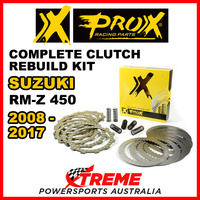 ProX For Suzuki RM-Z 450 RMZ450 2008-2017 Complete Clutch Rebuild Kit 16.CPS34008