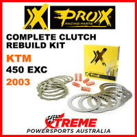 ProX KTM 450EXC 450 EXC 2003 Complete Clutch Rebuild Kit 16.CPS65002