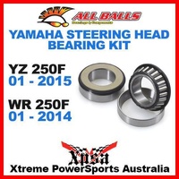 Steering Head Bearing Kit WR 250F 01-2014 YZ 250F 01-2015 MX, All Balls 22-1001