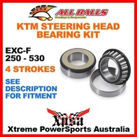 Steering Head Bearing Kit KTM EXCF 250 350 400 450 500 530 4T, All Balls 22-1026