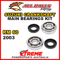 All Balls 24-1006 For Suzuki RM60 RM 60 2003 Crankshaft Main Bearings