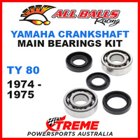 All Balls 24-1022 Yamaha TY80 TY 80 1974-1975 Crankshaft Main Bearings MX
