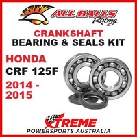 MX CRANKSHAFT Bearing Kit Honda CRF125F CRF 125F 125cc 2014-2015, All Balls 24-1032