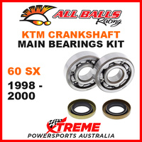 All Balls 24-1102 KTM 60 SX 60SX 1998-2000 Crankshaft Main Bearings MX