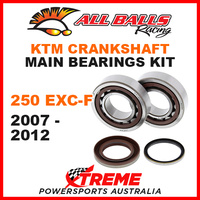 All Balls 24-1105 KTM 250EXC-F 250 EXC-F 2007-2012 Crankshaft Main Bearings MX