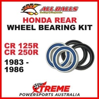 Honda CR125 CR250 1983-1986 Rear Wheel Bearing Kit MX CR 125R 250R, All Balls 25-1115