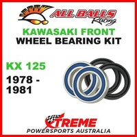 MX Front Wheel Bearing Kit Kawasaki KX125 KX 125 1978-1981 Moto, All Balls 25-1177
