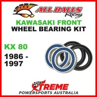MX Front Wheel Bearing Kit Kawasaki KX80 KX 80 1986-1997, All Balls 25-1177
