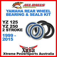 Rear Wheel Bearing Kit Yamaha YZ 125 YZ125 YZ250 250 1999-2015, All Balls 25-1252
