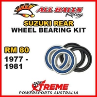 MX Rear Wheel Bearing Kit For Suzuki RM80 RM 80 1977-1981 Dirt Bike, All Balls 25-1289