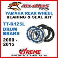 MX Rear Wheel Bearing Kit Yamaha TTR125L TT R125L DRUM Brake 2000-2015, All Balls 25-1292