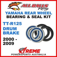 MX Rear Wheel Bearing Kit Yamaha TTR125 TT R125 DRUM Brake 2000-2009, All Balls 25-1292