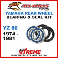 MX Rear Wheel Bearing Kit Yamaha YZ80 YZ 80 1974-1981 Motorcycle Moto, All Balls 25-1292