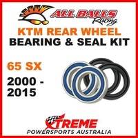 MX Rear Wheel Bearing Kit KTM 65 SX 65SX SX65 2000-2015 Dirt Bike Moto, All Balls 25-1345