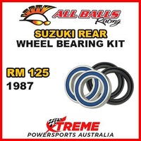 MX Rear Wheel Bearing Kit For Suzuki RM125 RM 125 1987 Dirt Bike Moto, All Balls 25-1371