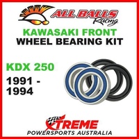 MX Front Wheel Bearing Kit Kawasaki KDX250 KDX 250 1991-1994 Moto, All Balls 25-1444