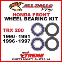 Front Wheel Bearing Kit Honda ATV TRX200 TRX 200 90-91 & 96-97, All Balls 25-1510