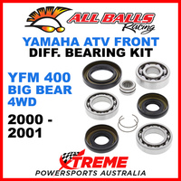 25-2001 Yamaha YFM 400 Big Bear 4WD 2000-2001 Front Differential Bearing Kit