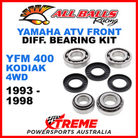 All Balls 25-2026 Yamaha YFM 400 Kodiak 4WD 93-98 Front Differential Bearing Kit