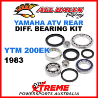 25-2030 Yamaha YTM 200EK 1983 ATV Rear Differential Bearing & Seal Kit