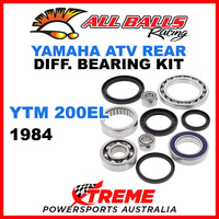 25-2030 Yamaha YTM 200EL 1984 ATV Rear Differential Bearing & Seal Kit