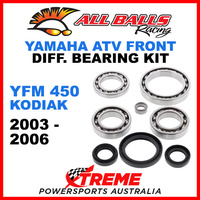 All Balls 25-2044 Yamaha YFM 450 Kodiak 03-06 Front Differential Bearing Kit