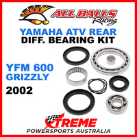 25-2045 Yamaha YFM 600 Grizzly  2002 ATV Rear Differential Bearing & Seal Kit