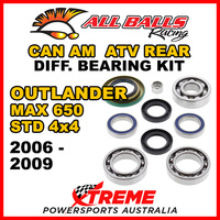 25-2068 Can Am Outlander MAX 650 STD 4x4 06-09 ATV Rear Differential Bearing Kit