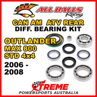 25-2068 Can Am Outlander MAX 800 STD 4x4 06-08 ATV Rear Differential Bearing Kit