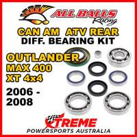 25-2068 Can Am Outlander MAX 400 XT 4x4 06-08 ATV Rear Differential Bearing Kit