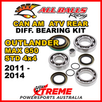25-2086 Can Am Outlander MAX 650 STD 4x4 11-14 ATV Rear Differential Bearing Kit