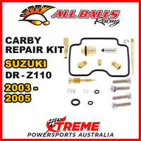 ALL BALLS 26-1112 CARBURETOR CARBY REPAIR KIT For Suzuki DRZ110 DR-Z110 2003-2005